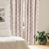 Ambesonne Exotic Boho Curtains, Simple Design Modern Linear Flamingo Pattern with Leaves Neutral Art, Window Treatments 2 Panel Set for Living Room Bedroom, Pair of – 28″ x 63″, Pale Azure Blue Coral(Pale Mauve Taupe Cream)