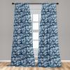 Ambesonne Exotic Boho Curtains, Simple Design Modern Linear Flamingo Pattern with Leaves Neutral Art, Window Treatments 2 Panel Set for Living Room Bedroom, Pair of – 28″ x 63″, Pale Azure Blue Coral(Off White Pale Azure Blue)