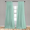 Ambesonne Exotic Boho Curtains, Simple Design Modern Linear Flamingo Pattern with Leaves Neutral Art, Window Treatments 2 Panel Set for Living Room Bedroom, Pair of – 28″ x 63″, Pale Azure Blue Coral(Sea Green and Almond Green)