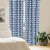 Ambesonne Exotic Boho Curtains, Simple Design Modern Linear Flamingo Pattern with Leaves Neutral Art, Window Treatments 2 Panel Set for Living Room Bedroom, Pair of – 28″ x 63″, Pale Azure Blue Coral(Pale Azure Blue Indigo)