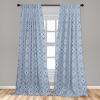 Ambesonne Exotic Boho Curtains, Simple Design Modern Linear Flamingo Pattern with Leaves Neutral Art, Window Treatments 2 Panel Set for Living Room Bedroom, Pair of – 28″ x 63″, Pale Azure Blue Coral(Pale Azure Blue and Dark Blue)