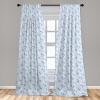 Ambesonne Exotic Boho Curtains, Simple Design Modern Linear Flamingo Pattern with Leaves Neutral Art, Window Treatments 2 Panel Set for Living Room Bedroom, Pair of – 28″ x 63″, Pale Azure Blue Coral(Pale Azure Blue Coral)
