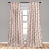 Ambesonne Exotic Boho Curtains, Simple Design Modern Linear Flamingo Pattern with Leaves Neutral Art, Window Treatments 2 Panel Set for Living Room Bedroom, Pair of – 28″ x 63″, Pale Azure Blue Coral(Pale Mauve Taupe Cream)