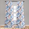 Ambesonne Floral Curtains, Fashion Design Garden Artwork of Repetitive Red Peony Flowers Neutral, Window Treatments 2 Panel Set for Living Room Bedroom, Pair of – 28″ x 84″, Dark Coral Pale Caramel(Ceil Blue White Blush)