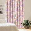 Ambesonne Floral Curtains, Fashion Design Garden Artwork of Repetitive Red Peony Flowers Neutral, Window Treatments 2 Panel Set for Living Room Bedroom, Pair of – 28″ x 84″, Dark Coral Pale Caramel(Blush Lilac Pale Yellow)