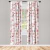 Ambesonne Floral Curtains, Fashion Design Garden Artwork of Repetitive Red Peony Flowers Neutral, Window Treatments 2 Panel Set for Living Room Bedroom, Pair of – 28″ x 84″, Dark Coral Pale Caramel(Pale Ruby Dark Taupe)