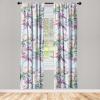 Ambesonne Floral Curtains, Fashion Design Garden Artwork of Repetitive Red Peony Flowers Neutral, Window Treatments 2 Panel Set for Living Room Bedroom, Pair of – 28″ x 84″, Dark Coral Pale Caramel(Fern Green Pale Rust)