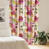 Ambesonne Floral Curtains, Fashion Design Garden Artwork of Repetitive Red Peony Flowers Neutral, Window Treatments 2 Panel Set for Living Room Bedroom, Pair of – 28″ x 84″, Dark Coral Pale Caramel(Pastel Pink Fern Green)
