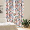 Ambesonne Floral Curtains, Fashion Design Garden Artwork of Repetitive Red Peony Flowers Neutral, Window Treatments 2 Panel Set for Living Room Bedroom, Pair of – 28″ x 84″, Dark Coral Pale Caramel(Dark Tan Blue Grey)