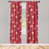 Ambesonne Floral Curtains, Fashion Design Garden Artwork of Repetitive Red Peony Flowers Neutral, Window Treatments 2 Panel Set for Living Room Bedroom, Pair of – 28″ x 84″, Dark Coral Pale Caramel(Dark Coral Pale Caramel)