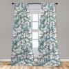 Ambesonne Floral Curtains, Fashion Design Garden Artwork of Repetitive Red Peony Flowers Neutral, Window Treatments 2 Panel Set for Living Room Bedroom, Pair of – 28″ x 84″, Dark Coral Pale Caramel(Pale Blue Grey White)