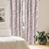 Ambesonne Floral Curtains, Fashion Design Garden Artwork of Repetitive Red Peony Flowers Neutral, Window Treatments 2 Panel Set for Living Room Bedroom, Pair of – 28″ x 84″, Dark Coral Pale Caramel(Blush Dust Warm Taupe)