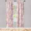 Ambesonne Floral Curtains, Fashion Design Garden Artwork of Repetitive Red Peony Flowers Neutral, Window Treatments 2 Panel Set for Living Room Bedroom, Pair of – 28″ x 84″, Dark Coral Pale Caramel(Blush Lilac Pale Yellow)