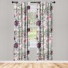 Ambesonne Floral Curtains, Fashion Design Garden Artwork of Repetitive Red Peony Flowers Neutral, Window Treatments 2 Panel Set for Living Room Bedroom, Pair of – 28″ x 84″, Dark Coral Pale Caramel(Rose Dried Rose Dust)
