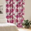Ambesonne Floral Curtains, Fashion Design Garden Artwork of Repetitive Red Peony Flowers Neutral, Window Treatments 2 Panel Set for Living Room Bedroom, Pair of – 28″ x 84″, Dark Coral Pale Caramel(Peacock Green and Magenta)