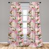 Ambesonne Floral Curtains, Fashion Design Garden Artwork of Repetitive Red Peony Flowers Neutral, Window Treatments 2 Panel Set for Living Room Bedroom, Pair of – 28″ x 84″, Dark Coral Pale Caramel(Sage Green and Dark Coral)