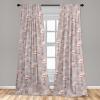 Ambesonne Floral Curtains, Fashion Design Garden Artwork of Repetitive Red Peony Flowers Neutral, Window Treatments 2 Panel Set for Living Room Bedroom, Pair of – 28″ x 84″, Dark Coral Pale Caramel(Blush Dust Warm Taupe)