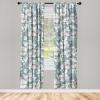 Ambesonne Floral Curtains, Fashion Design Garden Artwork of Repetitive Red Peony Flowers Neutral, Window Treatments 2 Panel Set for Living Room Bedroom, Pair of – 28″ x 84″, Dark Coral Pale Caramel(Pale Blue Grey White)