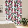 Ambesonne Floral Curtains, Fashion Design Garden Artwork of Repetitive Red Peony Flowers Neutral, Window Treatments 2 Panel Set for Living Room Bedroom, Pair of – 28″ x 84″, Dark Coral Pale Caramel(Pink Green and Soft Blue)