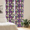 Ambesonne Floral Curtains, Fashion Design Garden Artwork of Repetitive Red Peony Flowers Neutral, Window Treatments 2 Panel Set for Living Room Bedroom, Pair of – 28″ x 84″, Dark Coral Pale Caramel(Purple Pale Yellow and Green)