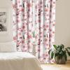Ambesonne Floral Curtains, Fashion Design Garden Artwork of Repetitive Red Peony Flowers Neutral, Window Treatments 2 Panel Set for Living Room Bedroom, Pair of – 28″ x 84″, Dark Coral Pale Caramel(Pale Ruby Dark Taupe)