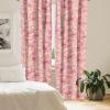 Ambesonne Floral Curtains, Fashion Design Garden Artwork of Repetitive Red Peony Flowers Neutral, Window Treatments 2 Panel Set for Living Room Bedroom, Pair of – 28″ x 84″, Dark Coral Pale Caramel(Pale Rose Pale Yellow Tan)