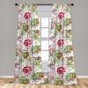Ambesonne Floral Curtains, Fashion Design Garden Artwork of Repetitive Red Peony Flowers Neutral, Window Treatments 2 Panel Set for Living Room Bedroom, Pair of – 28″ x 84″, Dark Coral Pale Caramel(Evergreen Dark Pink)