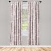 Ambesonne Floral Curtains, Fashion Design Garden Artwork of Repetitive Red Peony Flowers Neutral, Window Treatments 2 Panel Set for Living Room Bedroom, Pair of – 28″ x 84″, Dark Coral Pale Caramel(Blush Dust Warm Taupe)