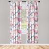 Ambesonne Floral Curtains, Fashion Design Garden Artwork of Repetitive Red Peony Flowers Neutral, Window Treatments 2 Panel Set for Living Room Bedroom, Pair of – 28″ x 84″, Dark Coral Pale Caramel(Lavender Blue and Pink)