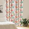 Ambesonne Floral Curtains, Neutral Colors Delicate Blooming Flowers Pattern Dreamy Blush Tone Art, Window Treatments 2 Panel Set for Living Room Bedroom, Pair of – 28″ x 63″, Hot Pink Charcoal Grey(Dark Coral Petrol Blue)