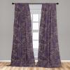 Ambesonne Floral Curtains, Neutral Colors Delicate Blooming Flowers Pattern Dreamy Blush Tone Art, Window Treatments 2 Panel Set for Living Room Bedroom, Pair of – 28″ x 63″, Hot Pink Charcoal Grey(Dark Indigo White Grey)