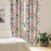 Ambesonne Floral Curtains, Neutral Colors Delicate Blooming Flowers Pattern Dreamy Blush Tone Art, Window Treatments 2 Panel Set for Living Room Bedroom, Pair of – 28″ x 63″, Hot Pink Charcoal Grey(Cinnamon Pale Yellow)