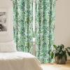 Ambesonne Floral Curtains, Neutral Colors Delicate Blooming Flowers Pattern Dreamy Blush Tone Art, Window Treatments 2 Panel Set for Living Room Bedroom, Pair of – 28″ x 63″, Hot Pink Charcoal Grey(Almond Green Khaki White)