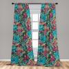 Ambesonne Floral Curtains, Neutral Colors Delicate Blooming Flowers Pattern Dreamy Blush Tone Art, Window Treatments 2 Panel Set for Living Room Bedroom, Pair of – 28″ x 63″, Hot Pink Charcoal Grey(Dried Rose Indigo Aqua)