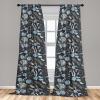 Ambesonne Floral Curtains, Neutral Colors Delicate Blooming Flowers Pattern Dreamy Blush Tone Art, Window Treatments 2 Panel Set for Living Room Bedroom, Pair of – 28″ x 63″, Hot Pink Charcoal Grey(Slate Blue Pale Mustard)