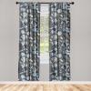 Ambesonne Floral Curtains, Neutral Colors Delicate Blooming Flowers Pattern Dreamy Blush Tone Art, Window Treatments 2 Panel Set for Living Room Bedroom, Pair of – 28″ x 63″, Hot Pink Charcoal Grey(Slate Blue Pale Mustard)