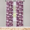 Ambesonne Floral Curtains, Neutral Colors Delicate Blooming Flowers Pattern Dreamy Blush Tone Art, Window Treatments 2 Panel Set for Living Room Bedroom, Pair of – 28″ x 63″, Hot Pink Charcoal Grey(Sea Blue and Pastel Pink)