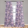 Ambesonne Floral Curtains, Neutral Colors Delicate Blooming Flowers Pattern Dreamy Blush Tone Art, Window Treatments 2 Panel Set for Living Room Bedroom, Pair of – 28″ x 63″, Hot Pink Charcoal Grey(Ceil Blue Blush White)