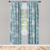 Ambesonne Floral Curtains, Neutral Colors Delicate Blooming Flowers Pattern Dreamy Blush Tone Art, Window Treatments 2 Panel Set for Living Room Bedroom, Pair of – 28″ x 63″, Hot Pink Charcoal Grey(Petrol Blue Pale Seafoam)