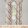 Ambesonne Floral Curtains, Neutral Colors Delicate Blooming Flowers Pattern Dreamy Blush Tone Art, Window Treatments 2 Panel Set for Living Room Bedroom, Pair of – 28″ x 63″, Hot Pink Charcoal Grey(Pale Salmon and Chocolate)