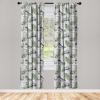 Ambesonne Floral Curtains, Neutral Colors Delicate Blooming Flowers Pattern Dreamy Blush Tone Art, Window Treatments 2 Panel Set for Living Room Bedroom, Pair of – 28″ x 63″, Hot Pink Charcoal Grey(Apple Green Quartz Grey)