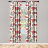 Ambesonne Floral Curtains, Neutral Colors Delicate Blooming Flowers Pattern Dreamy Blush Tone Art, Window Treatments 2 Panel Set for Living Room Bedroom, Pair of – 28″ x 63″, Hot Pink Charcoal Grey(Pale Slate Blue Marigold)