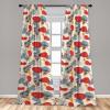 Ambesonne Floral Curtains, Neutral Colors Delicate Blooming Flowers Pattern Dreamy Blush Tone Art, Window Treatments 2 Panel Set for Living Room Bedroom, Pair of – 28″ x 63″, Hot Pink Charcoal Grey(Pale Slate Blue Marigold)