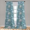 Ambesonne Floral Curtains, Neutral Colors Delicate Blooming Flowers Pattern Dreamy Blush Tone Art, Window Treatments 2 Panel Set for Living Room Bedroom, Pair of – 28″ x 63″, Hot Pink Charcoal Grey(Petrol Blue Pale Seafoam)