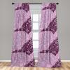 Ambesonne Floral Curtains, Neutral Colors Delicate Blooming Flowers Pattern Dreamy Blush Tone Art, Window Treatments 2 Panel Set for Living Room Bedroom, Pair of – 28″ x 63″, Hot Pink Charcoal Grey(Pale Lilac White Mauve)