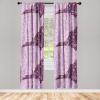 Ambesonne Floral Curtains, Neutral Colors Delicate Blooming Flowers Pattern Dreamy Blush Tone Art, Window Treatments 2 Panel Set for Living Room Bedroom, Pair of – 28″ x 63″, Hot Pink Charcoal Grey(Pale Lilac White Mauve)