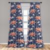 Ambesonne Floral Curtains, Neutral Colors Delicate Blooming Flowers Pattern Dreamy Blush Tone Art, Window Treatments 2 Panel Set for Living Room Bedroom, Pair of – 28″ x 63″, Hot Pink Charcoal Grey(Paprika and Dark Lavender)