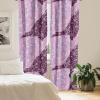Ambesonne Floral Curtains, Neutral Colors Delicate Blooming Flowers Pattern Dreamy Blush Tone Art, Window Treatments 2 Panel Set for Living Room Bedroom, Pair of – 28″ x 63″, Hot Pink Charcoal Grey(Pale Lilac White Mauve)