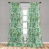 Ambesonne Floral Curtains, Neutral Colors Delicate Blooming Flowers Pattern Dreamy Blush Tone Art, Window Treatments 2 Panel Set for Living Room Bedroom, Pair of – 28″ x 63″, Hot Pink Charcoal Grey(Almond Green Khaki White)