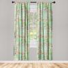 Ambesonne Floral Curtains, Neutral Colors Delicate Blooming Flowers Pattern Dreamy Blush Tone Art, Window Treatments 2 Panel Set for Living Room Bedroom, Pair of – 28″ x 63″, Hot Pink Charcoal Grey(Almond Green Dried Rose)